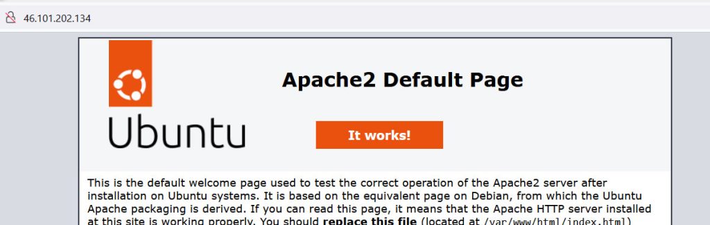 Apache installato configurato